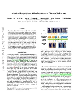 Multilevel Language and Vision Integration for Text-to-Clip Retrieval