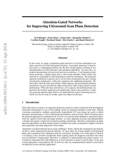 Attention-Gated Networks for Improving Ultrasound Scan Plane Detection
