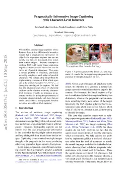 Pragmatically Informative Image Captioning with Character-Level
  Inference