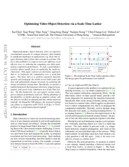 Optimizing Video Object Detection via a Scale-Time Lattice