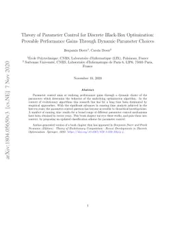 Theory of Parameter Control for Discrete Black-Box Optimization:
  Provable Performance Gains Through Dynamic Parameter Choices
