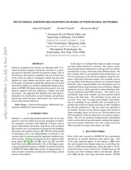 Multi-Modal Emotion recognition on IEMOCAP Dataset using Deep Learning