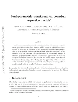 Semi-parametric transformation boundary regression models
