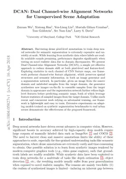 DCAN: Dual Channel-wise Alignment Networks for Unsupervised Scene
  Adaptation