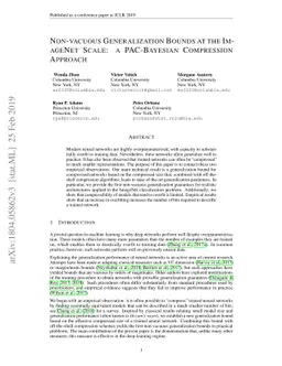 Non-Vacuous Generalization Bounds at the ImageNet Scale: A PAC-Bayesian
  Compression Approach