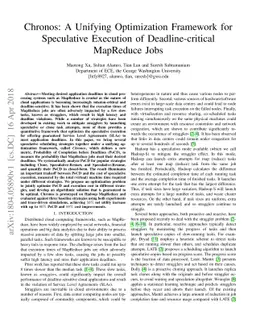 Chronos: A Unifying Optimization Framework for Speculative Execution of
  Deadline-critical MapReduce Jobs