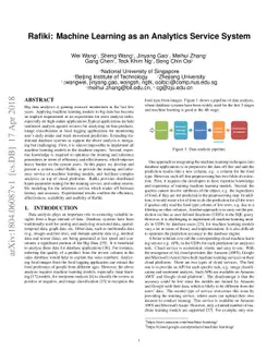 Rafiki: Machine Learning as an Analytics Service System
