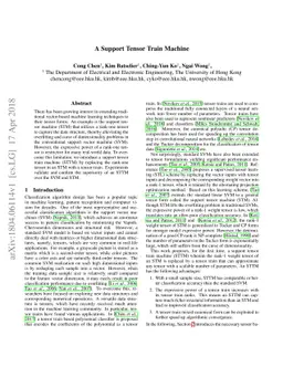 A Support Tensor Train Machine