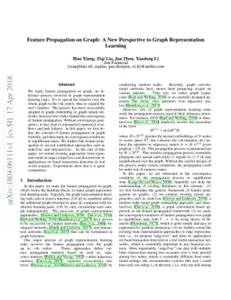 Feature Propagation on Graph: A New Perspective to Graph Representation
  Learning