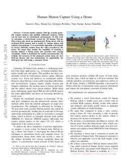 Human Motion Capture Using a Drone