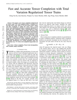 Fast and Accurate Tensor Completion with Total Variation Regularized
  Tensor Trains
