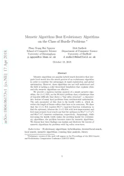 Memetic Algorithms Beat Evolutionary Algorithms on the Class of Hurdle
  Problems