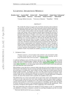 Learning Awareness Models