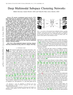 Deep Multimodal Subspace Clustering Networks