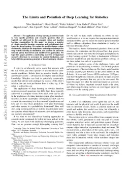The Limits and Potentials of Deep Learning for Robotics