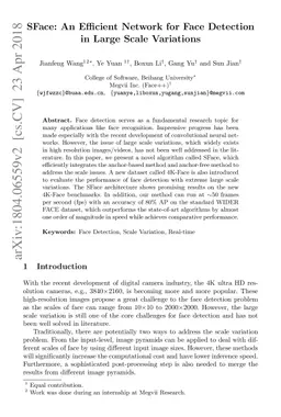 SFace: An Efficient Network for Face Detection in Large Scale Variations
