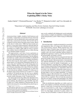 When the signal is in the noise: Exploiting Diffix's Sticky Noise