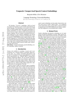 Unspeech: Unsupervised Speech Context Embeddings