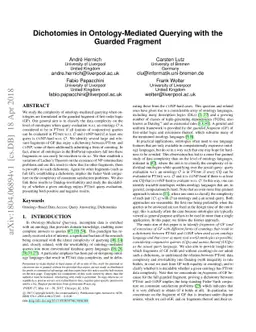 Dichotomies in Ontology-Mediated Querying with the Guarded Fragment