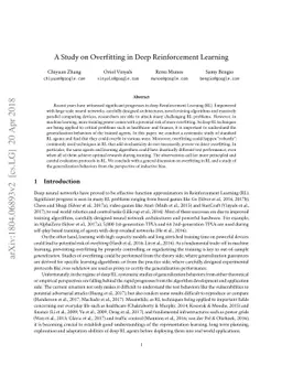 A Study on Overfitting in Deep Reinforcement Learning