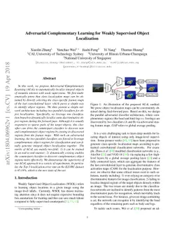 Adversarial Complementary Learning for Weakly Supervised Object
  Localization