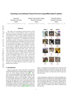 Attacking Convolutional Neural Network using Differential Evolution