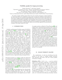 Visibility graphs for image processing
