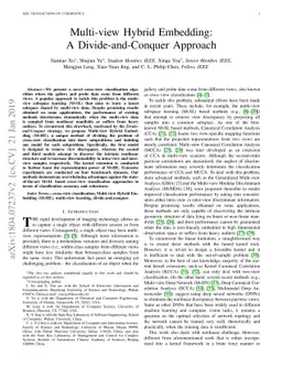 Multi-view Hybrid Embedding: A Divide-and-Conquer Approach