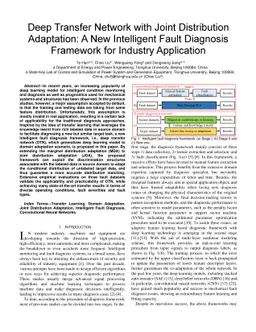 Deep Transfer Network with Joint Distribution Adaptation: A New
  Intelligent Fault Diagnosis Framework for Industry Application