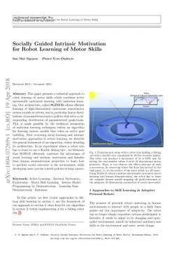 Socially Guided Intrinsic Motivation for Robot Learning of Motor Skills