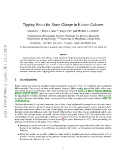 Tipping Points for Norm Change in Human Cultures