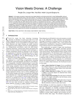 Vision Meets Drones: A Challenge