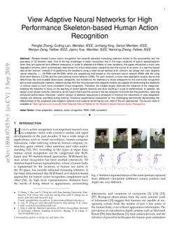 View Adaptive Neural Networks for High Performance Skeleton-based Human
  Action Recognition