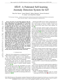 DÏoT: A Federated Self-learning Anomaly Detection System for IoT