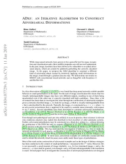 ADef: an Iterative Algorithm to Construct Adversarial Deformations