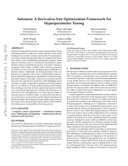 Autotune: A Derivative-free Optimization Framework for Hyperparameter
  Tuning