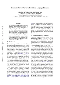 Stochastic Answer Networks for Natural Language Inference