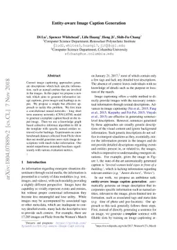 Entity-aware Image Caption Generation