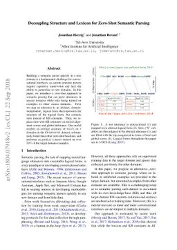 Decoupling Structure and Lexicon for Zero-Shot Semantic Parsing