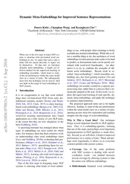 Dynamic Meta-Embeddings for Improved Sentence Representations