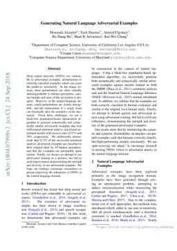 Generating Natural Language Adversarial Examples