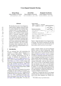 Cross-lingual Semantic Parsing