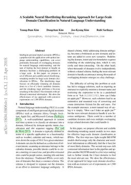 A Scalable Neural Shortlisting-Reranking Approach for Large-Scale Domain
  Classification in Natural Language Understanding