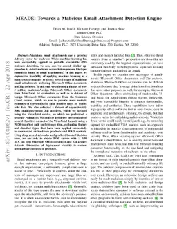 MEADE: Towards a Malicious Email Attachment Detection Engine