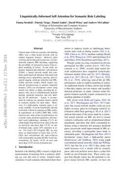 Linguistically-Informed Self-Attention for Semantic Role Labeling