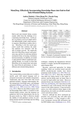 Mem2Seq: Effectively Incorporating Knowledge Bases into End-to-End
  Task-Oriented Dialog Systems