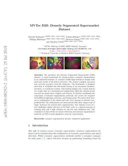 MVTec D2S: Densely Segmented Supermarket Dataset