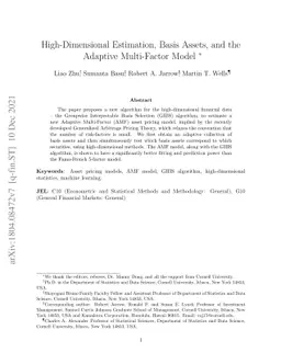 High-Dimensional Estimation, Basis Assets, and the Adaptive Multi-Factor
  Model