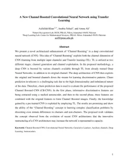 A New Channel Boosted Convolutional Neural Network using Transfer
  Learning