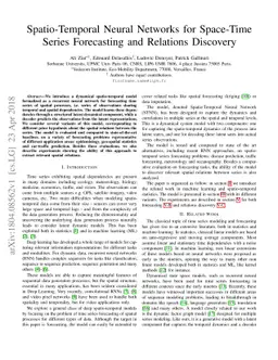 Spatio-Temporal Neural Networks for Space-Time Series Forecasting and
  Relations Discovery